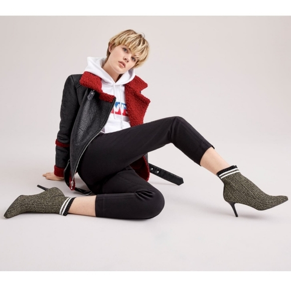 Metallic Knit Stuart Weitzman Booties - Picture 2 of 8